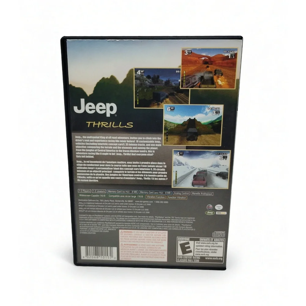 Jeep Thrills PS2 Game Complete CIB Sony PlayStation 2 Offroad Racing Sim Arcade